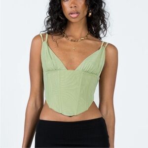 Princess Polly Green Corset Top